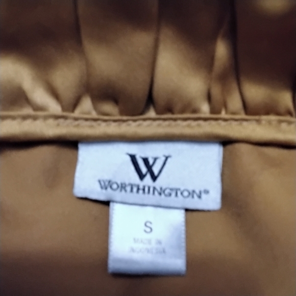 Worthington Gold Blouse.  Size S - Picture 3 of 3